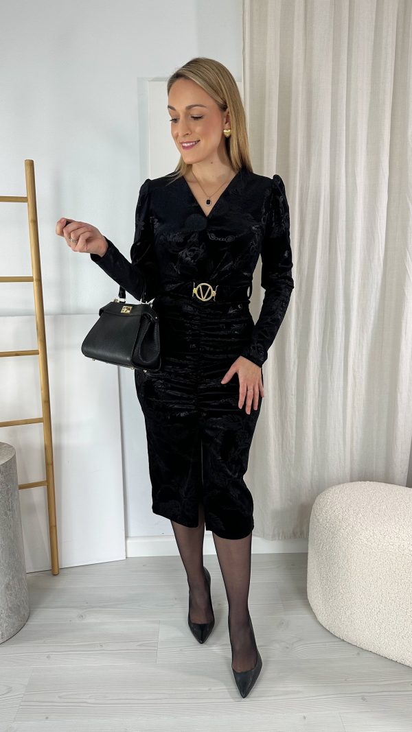 Sukienka Velvet Royal Bloom czarna