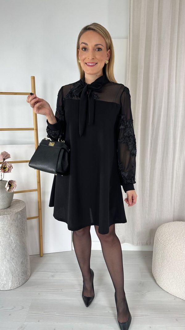 Sukienka A-line Blossom czarna