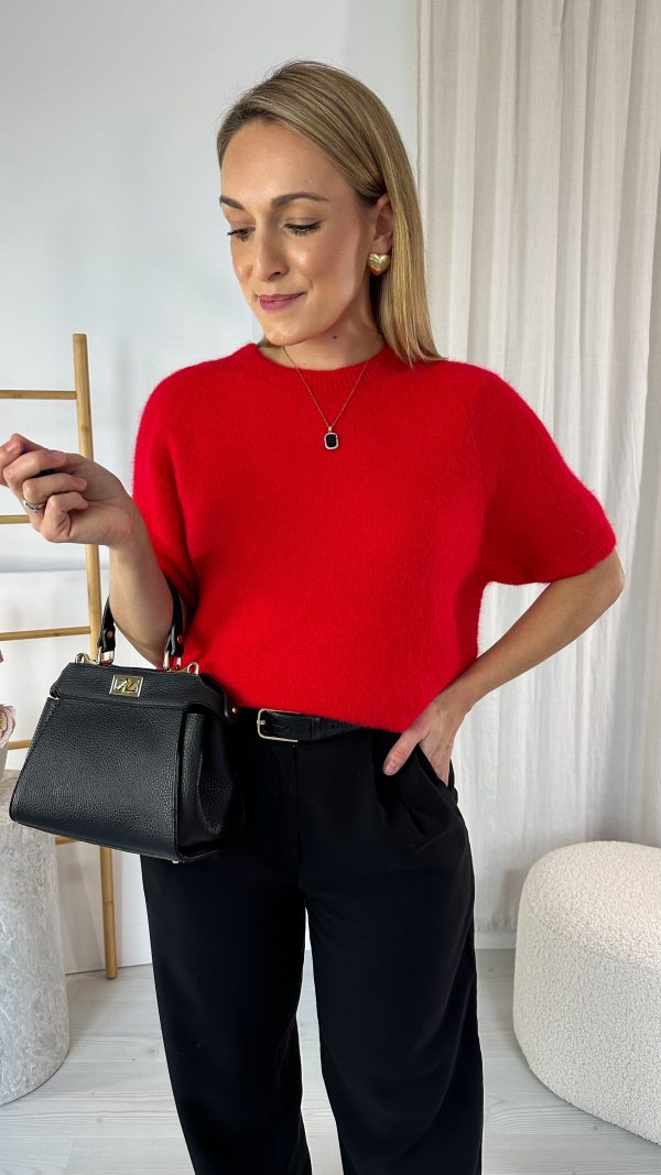 Sweterek JOY baby alpaka czerwony