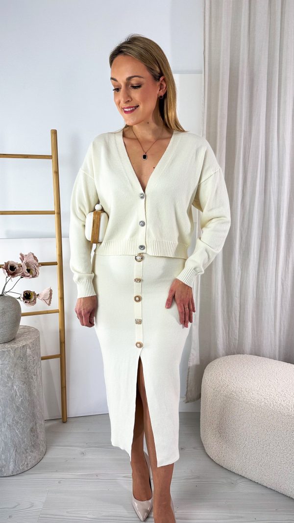 Kardigan z ozdobnymi guzikami