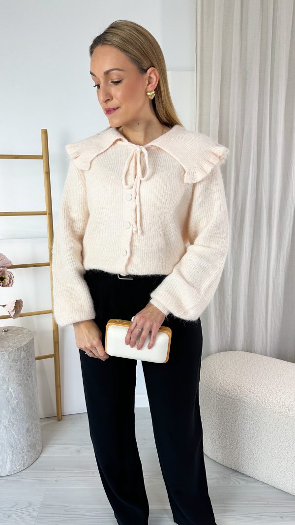 Sweterek Lovely Collar Sweater puder