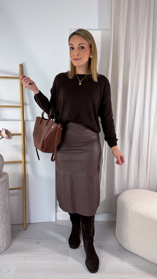 Spódnica LEMA czekoladowa