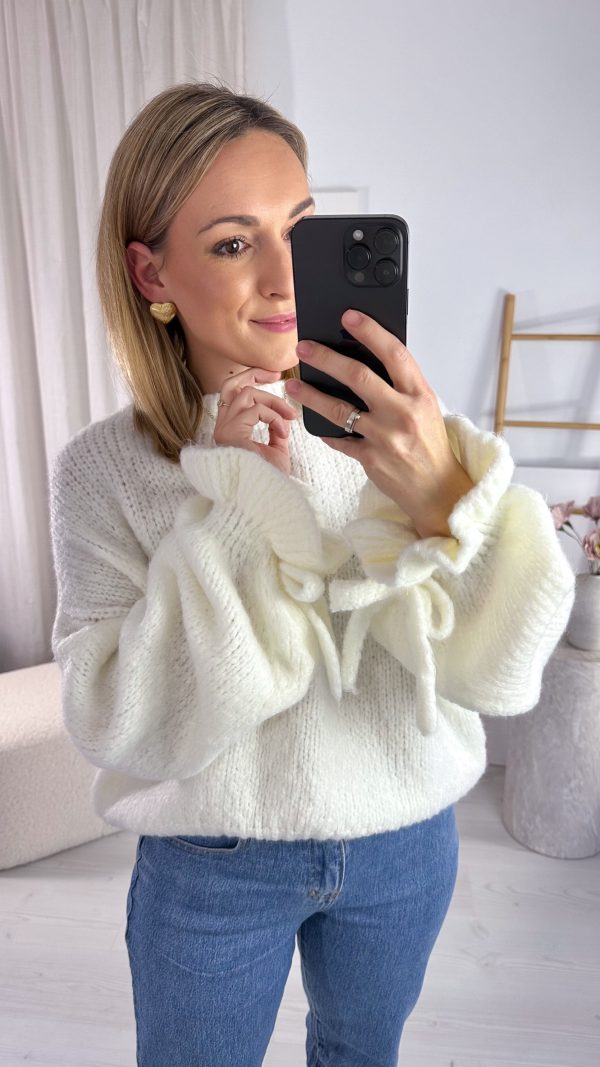 Sweter BOW śmietankowy 🤍