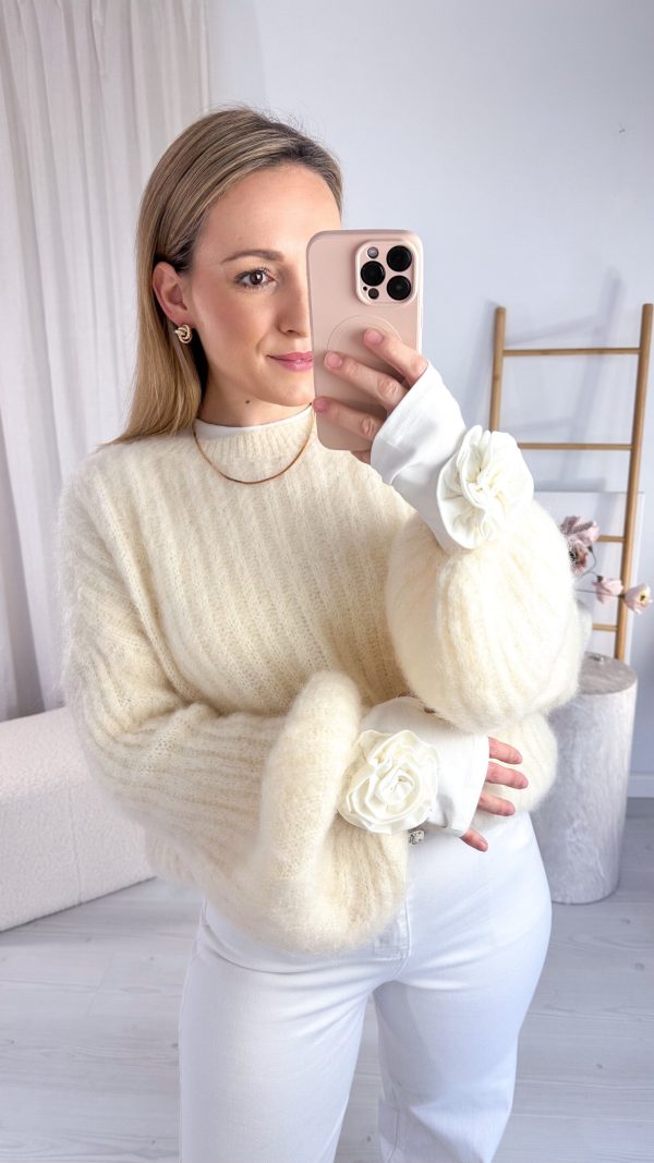 Sweterek KID MOHER śmietanka