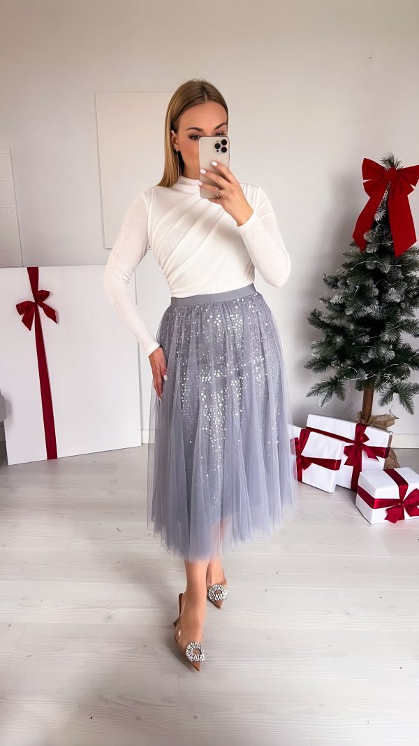 Spódnica tiulowa szara