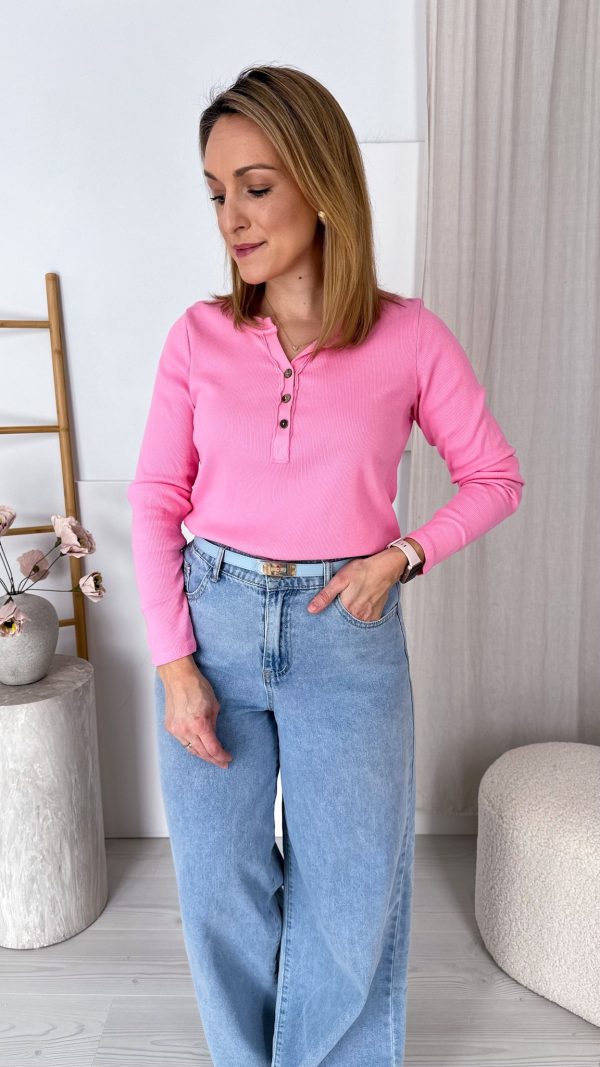 Basic MICHELLE 0.1 różowa  prążek