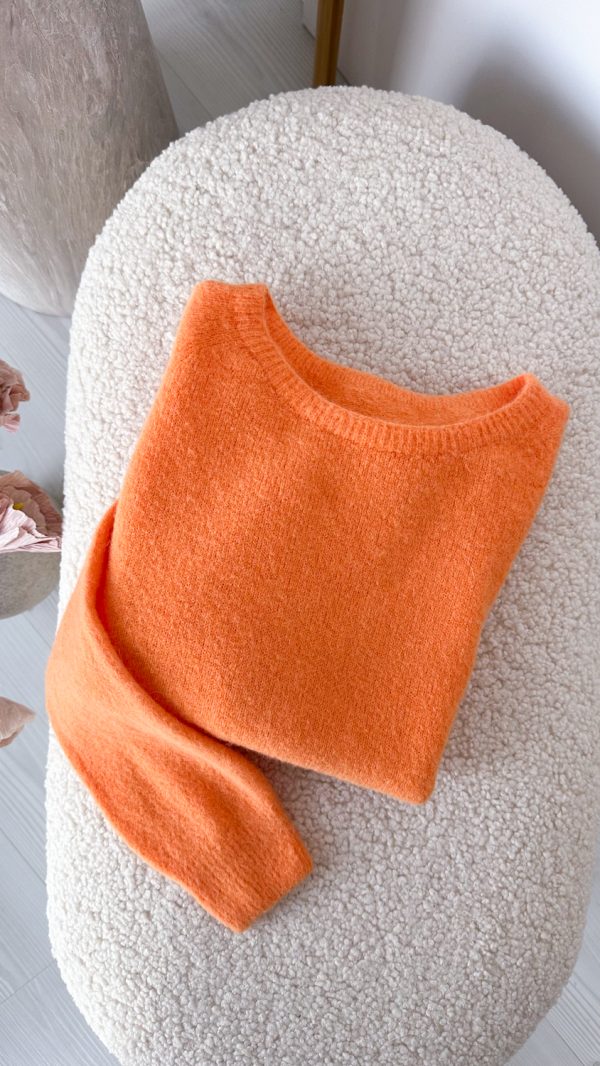 Sweterek JOY baby alpaka długi rękaw pomarańczowy