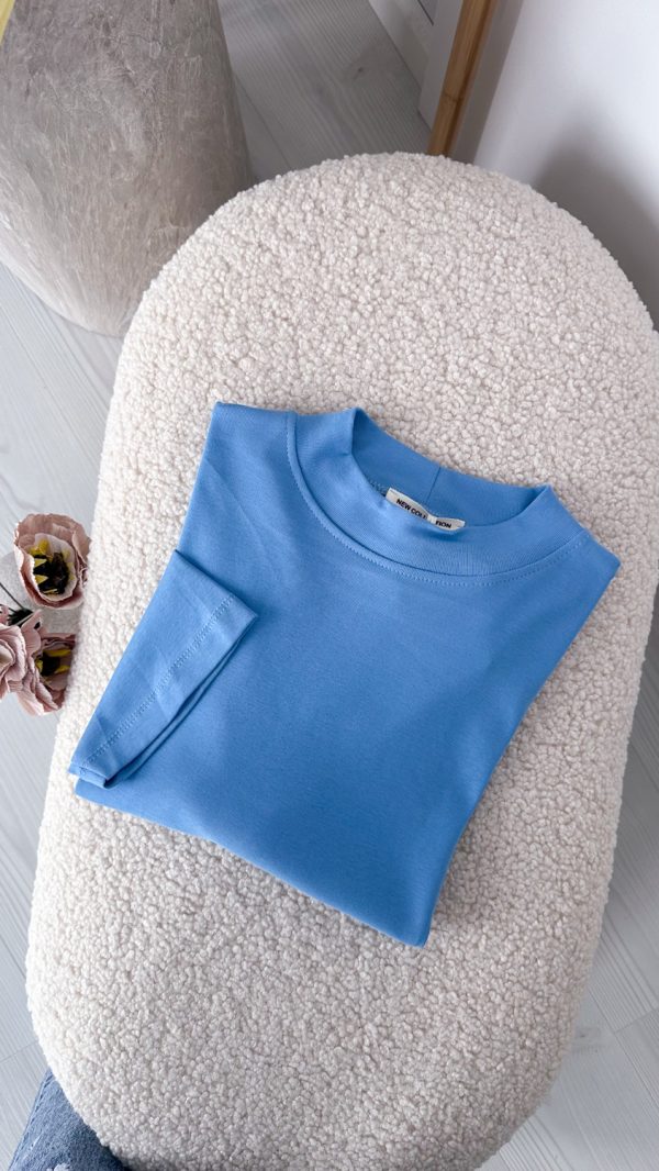 Klasyczny t-shirt baza niebieski