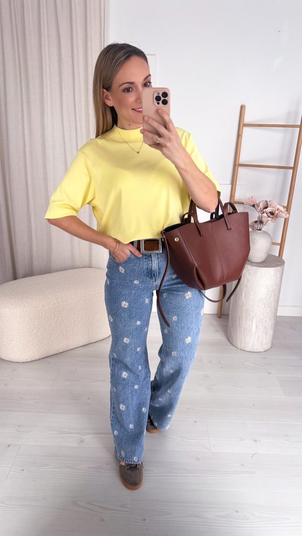 Klasyczny t-shirt baza żółty