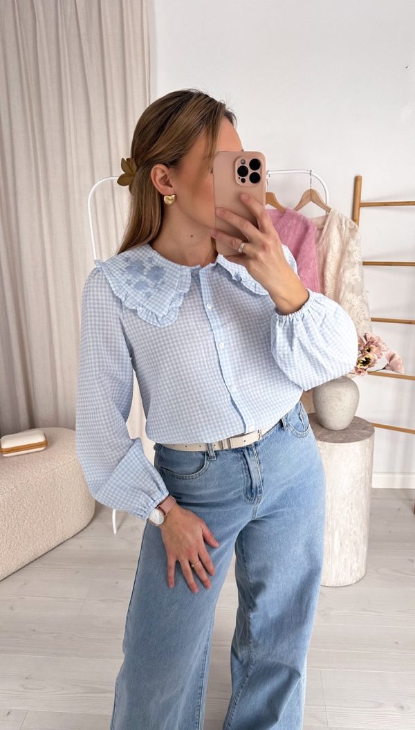 Koszula FLORA błękitna