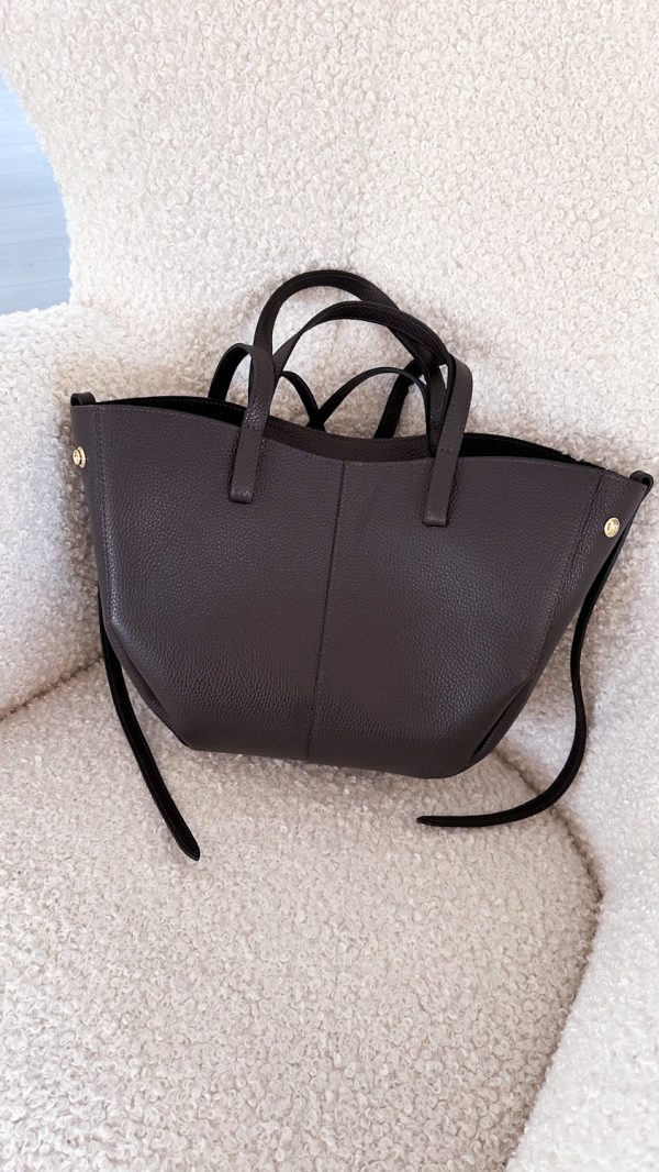 Torebka MOYA skóra naturalna gorzka czekolada