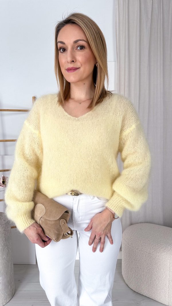 Sweter CASSIE klid moher żółty