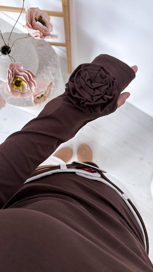 Bluzka BASIC ROSE czekoladowa