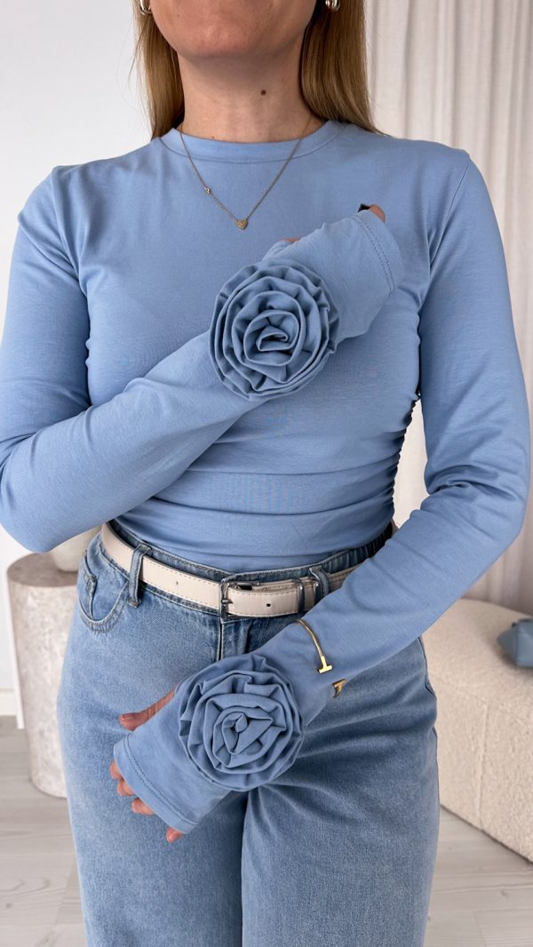 Bluzka BASIC ROSE niebieska