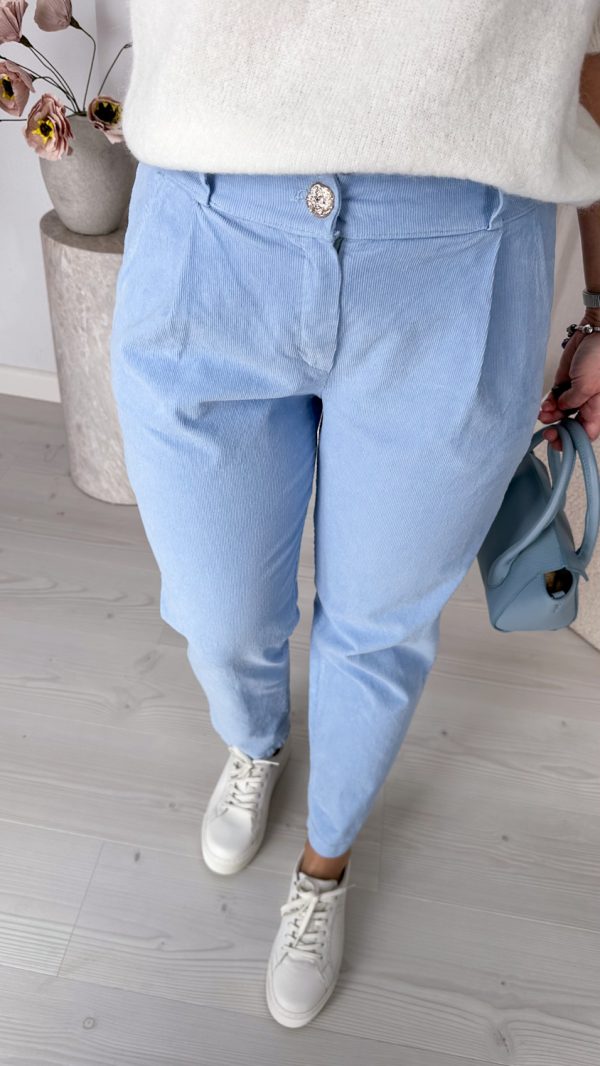 Spodnie sztruksowe niebieskie