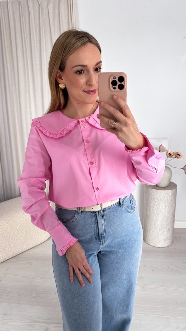 Koszula FRILL różowa