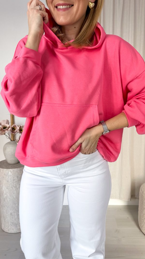 Bluza kangurka koralowa