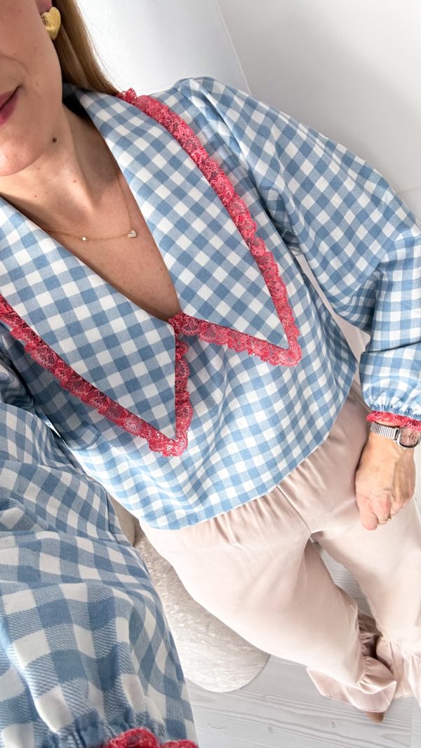 Koszula FERRO niebieska krata