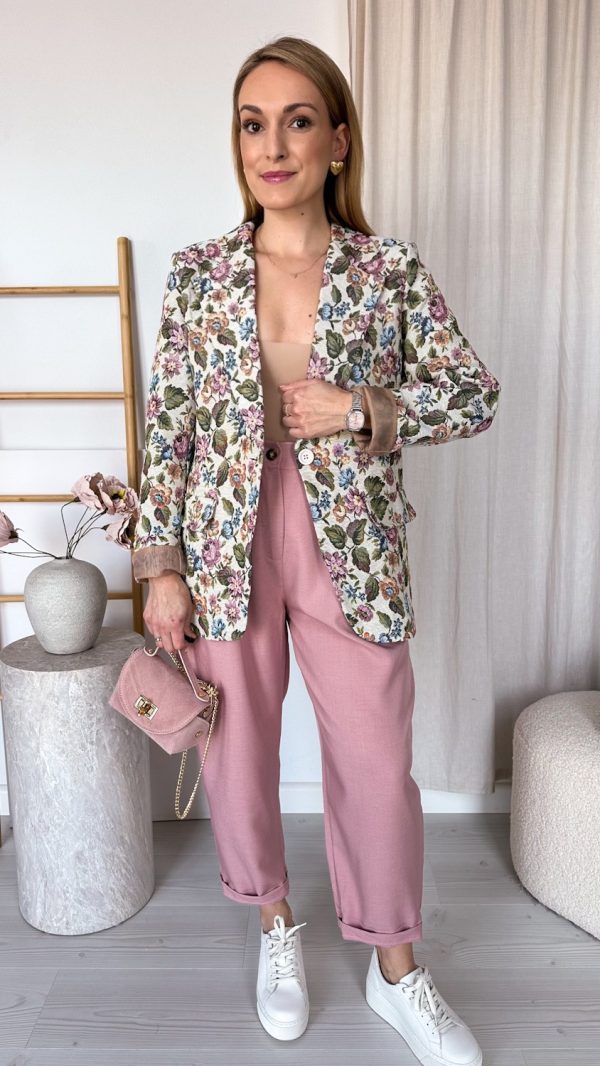 Marynarka o gobelinowym splocie RÓŻA