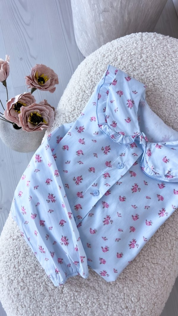 Koszula FRILL pastel błękit