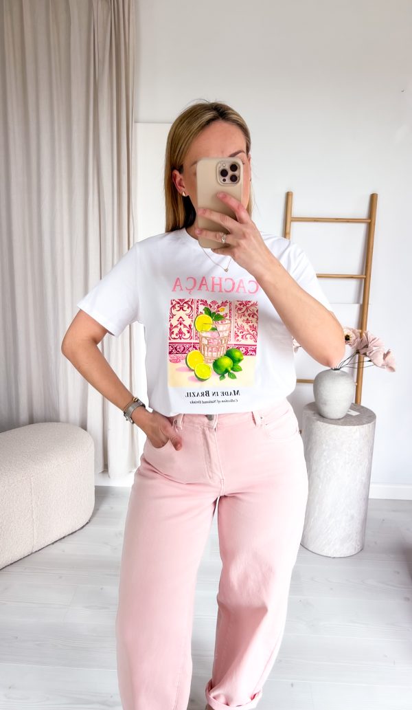 🍋 T-shirt damski z motywem cytryn – letnia świeżość i komfort