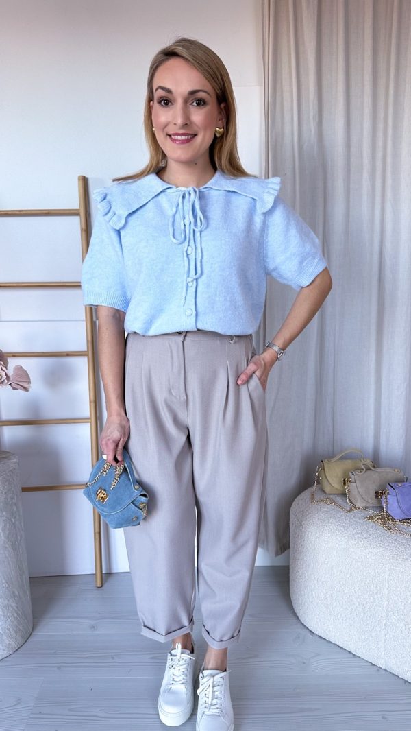 Sweterek Lovely Collar Sweater błękit