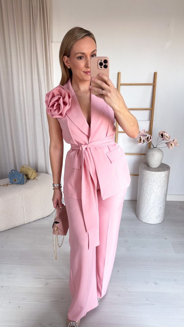 Komplet Lady Bloom pudrowy