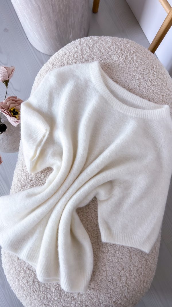 Sweterek JOY krótki rękaw śmietanka