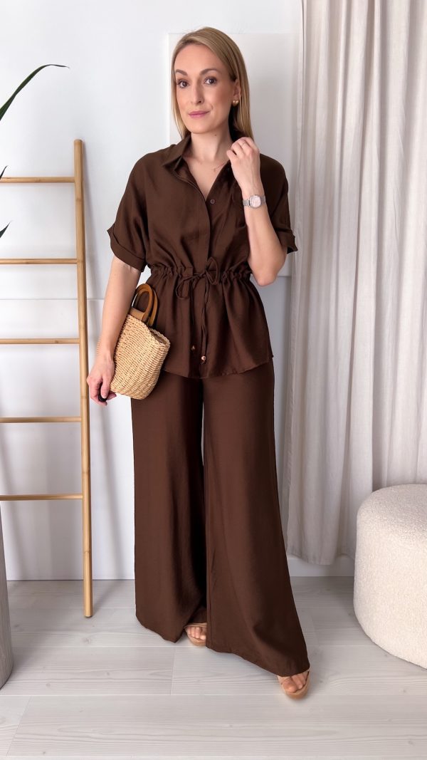 Komplet wiskozowy IGA czekolada