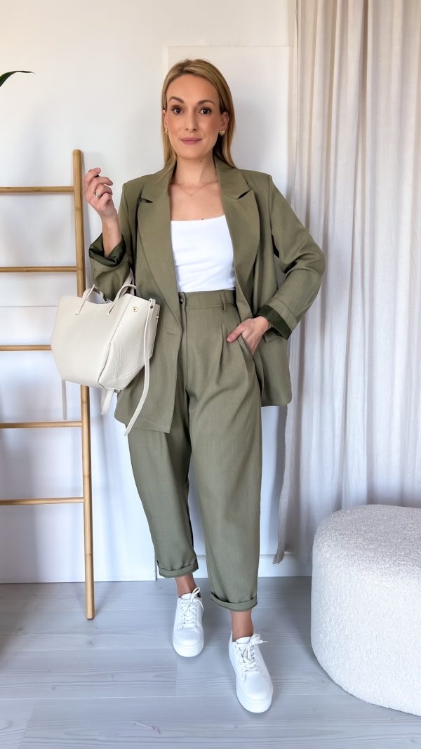 PRE ORDER Garnitur SLOW DAY oliwkowy WYSYŁKI 4-7 MAJ