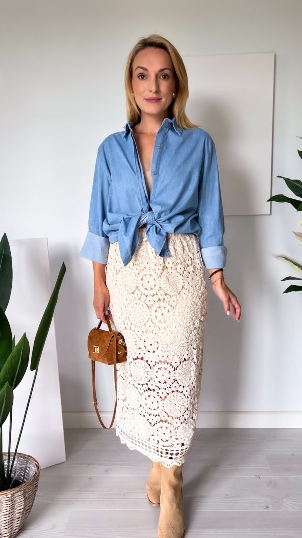 Koszula DENIMOWA z wydłużonym tyłem