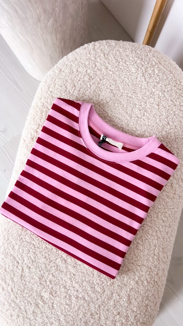 T-shirt VERA bordo-róż