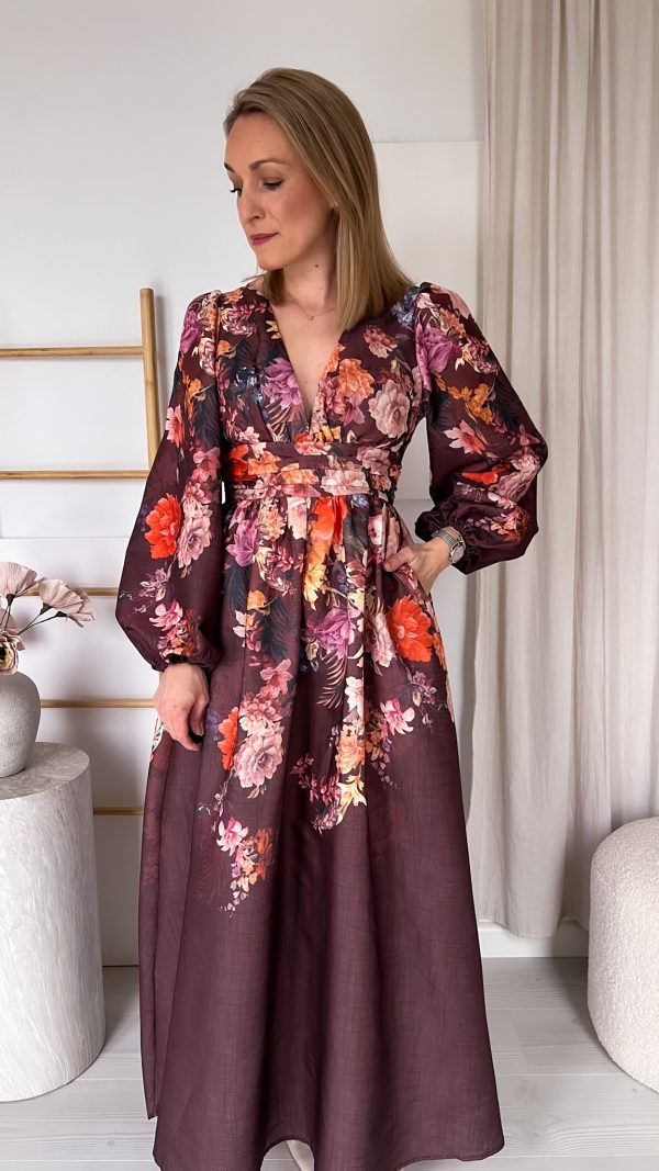 Suknia VIVIENNE czekoladowa