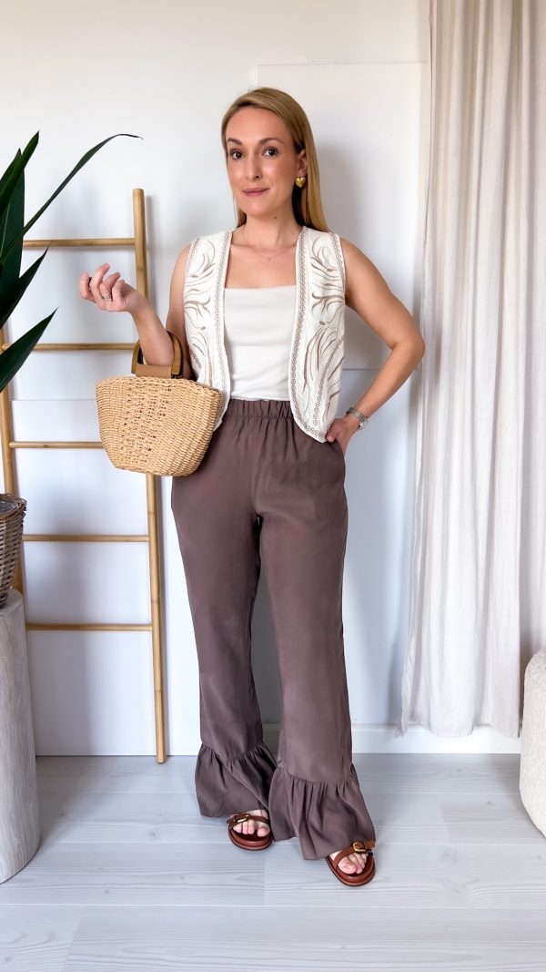 Spodnie Flamenco Chic kakaowe